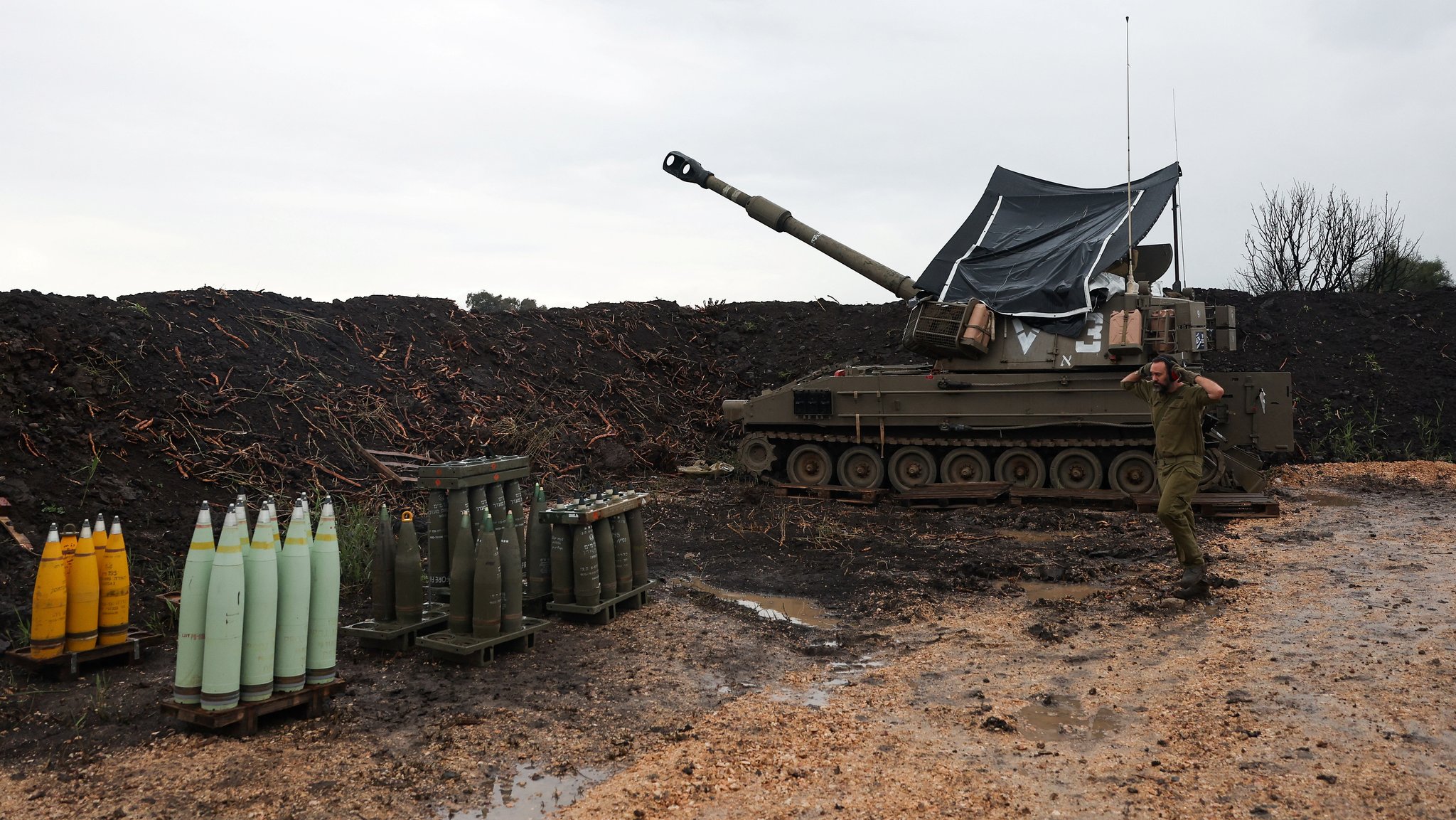 Israelische Militärstellung an der Grenze zum Libanon