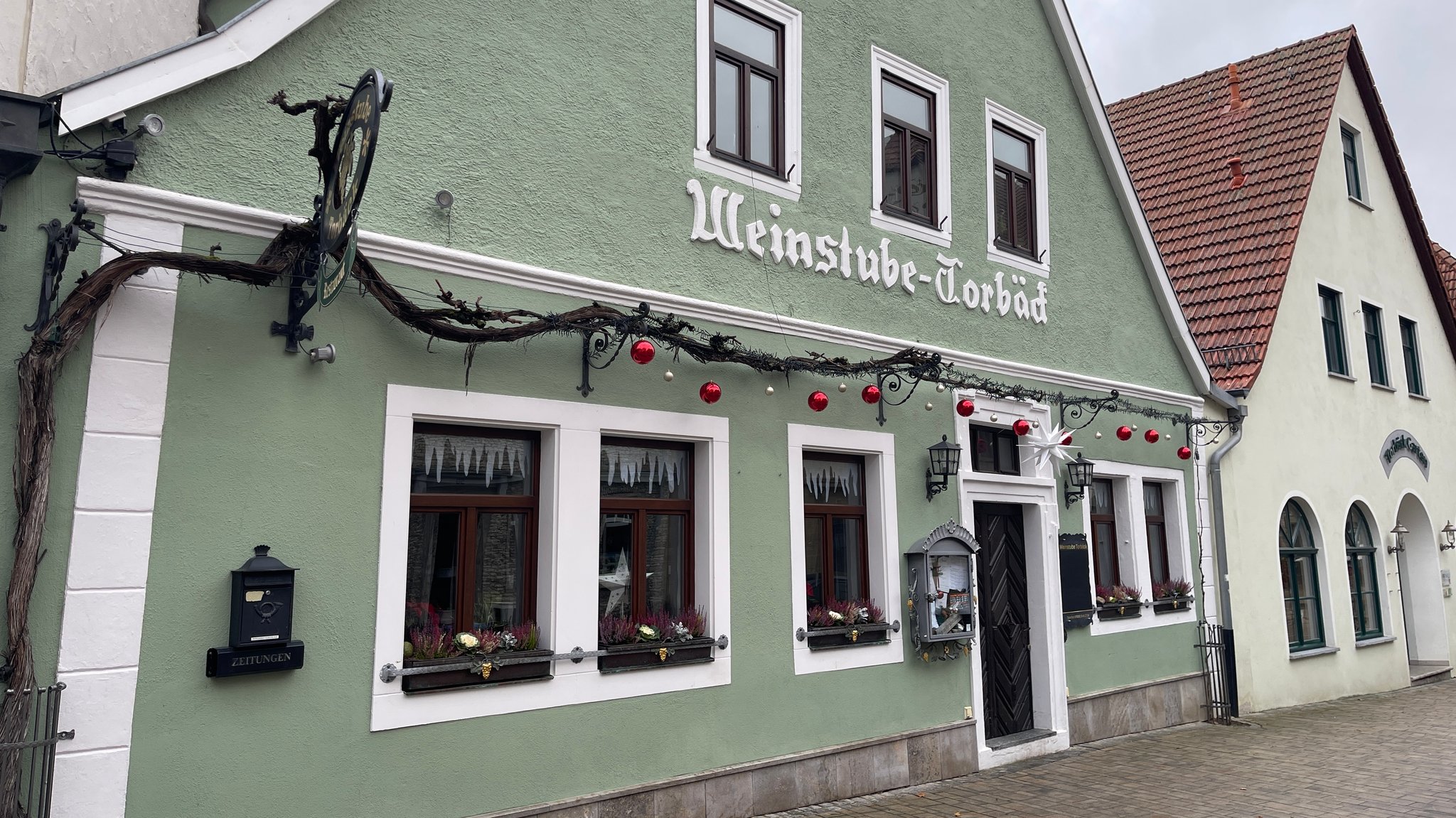 Die Weinstube Torbäck im unterfränkischen Volkach. 