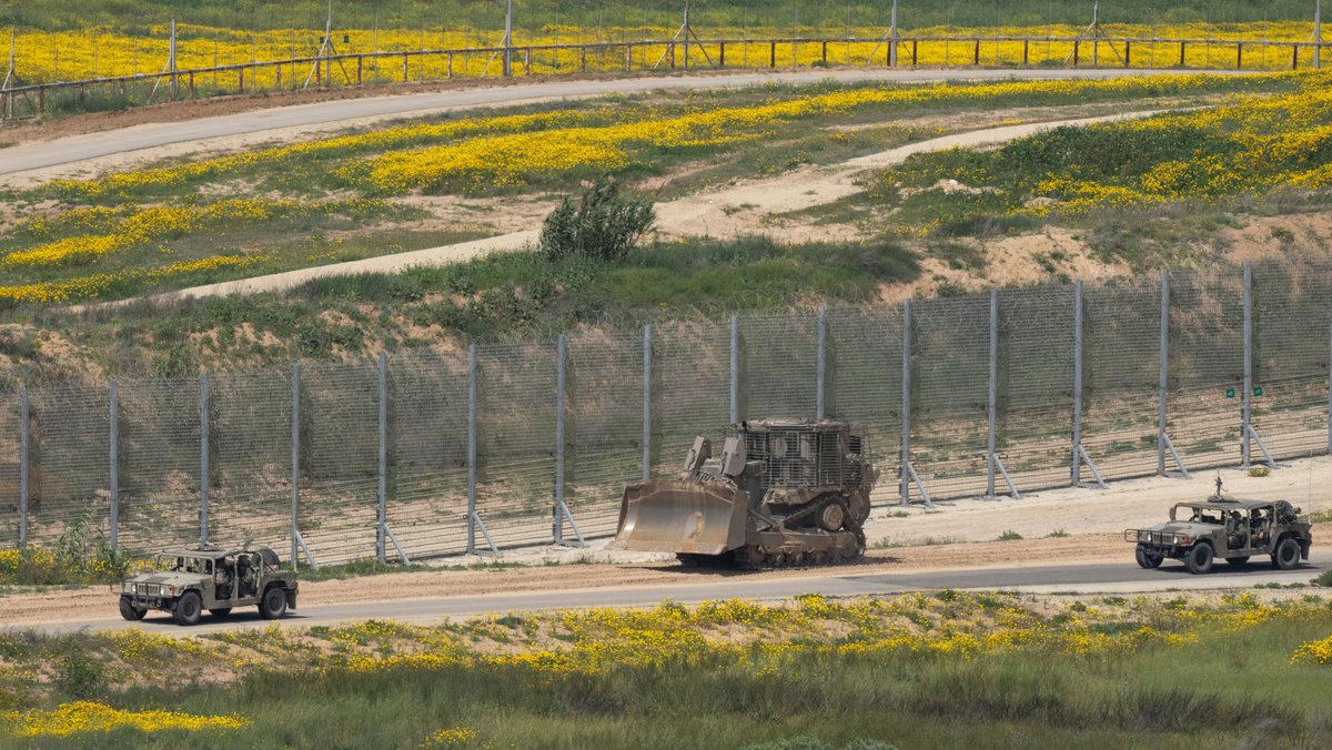 Ein Abschnitt der Grenze zwischen dem Gazastreifen und Israel