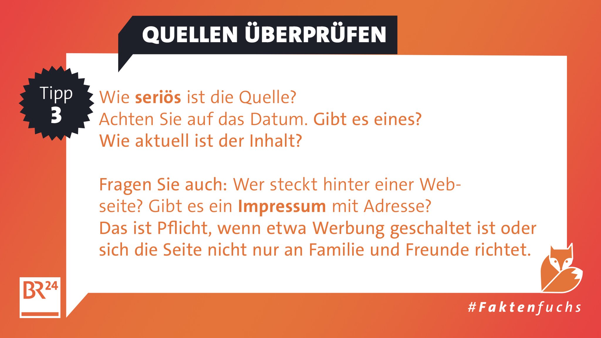 Wann ist eine Quelle vertrauenswürdig und seriös? Es gibt Hinweise, die man prüfen kann.