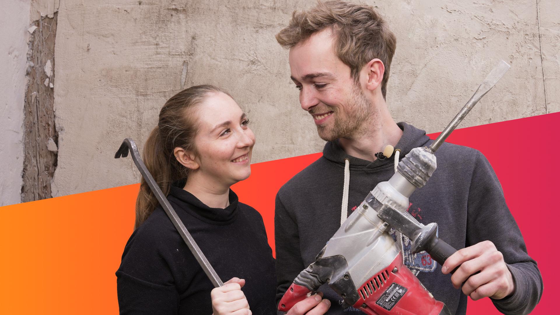 Nina und Basti wollen ihr renovierungsbedürftiges Fachwerkhaus aus dem Jahr 1700 wieder bewohnbar machen