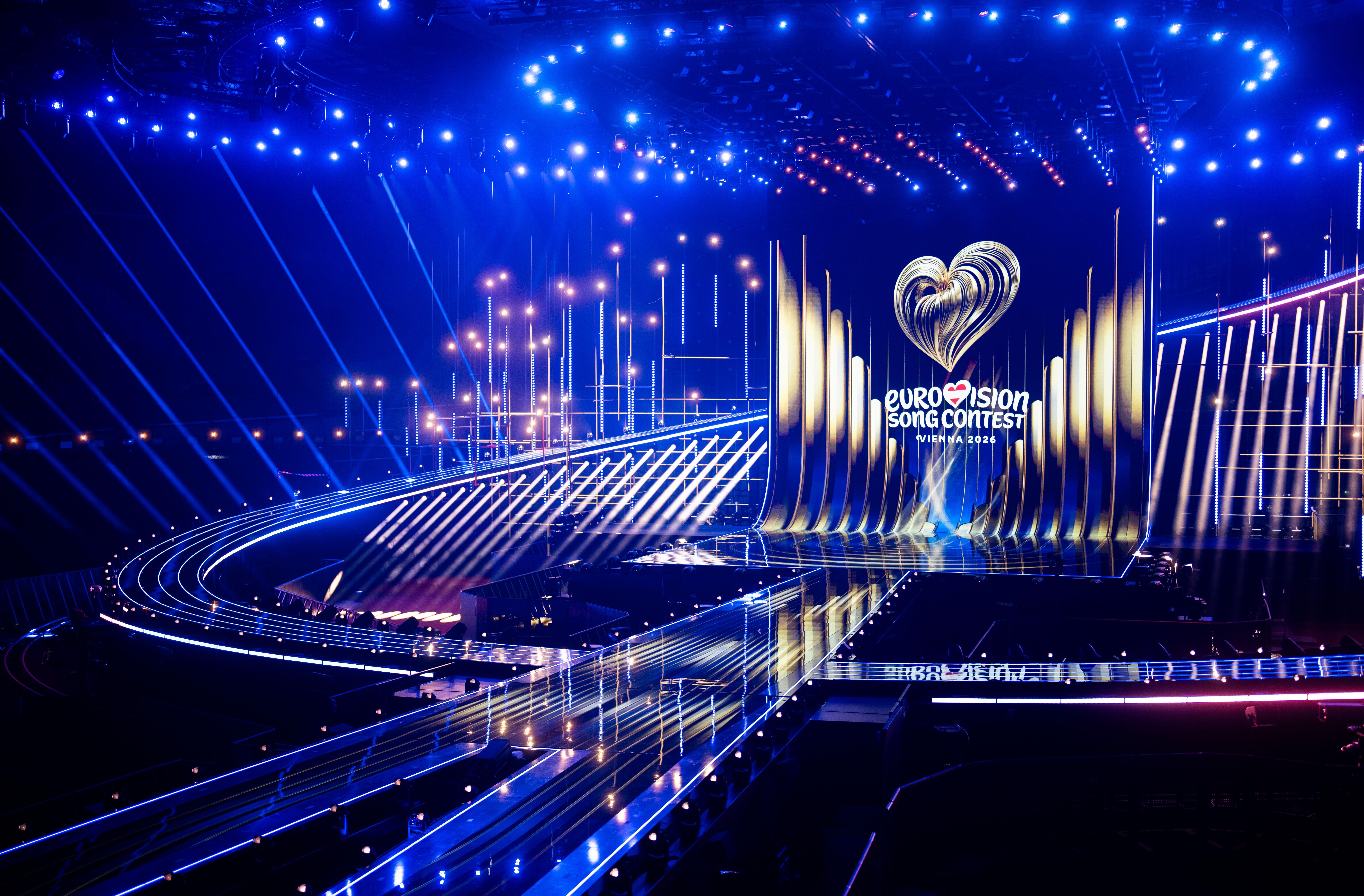 Blick auf die ESC-Bühne