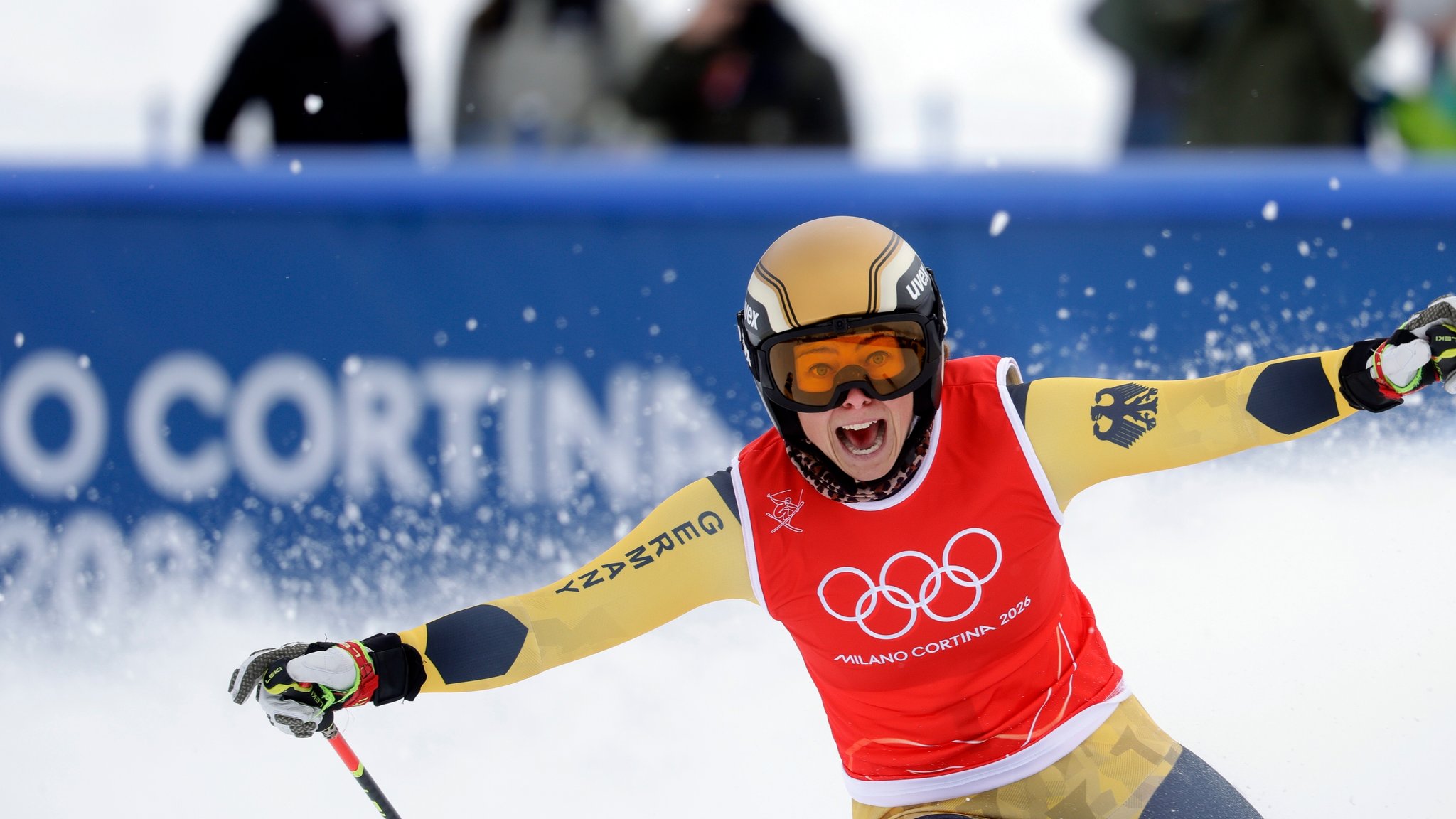 Daniela Maier jubelt bei Olympia | Bild: picture alliance/dpa | Oliver Weiken Daniela Maier jubelt bei Olympia