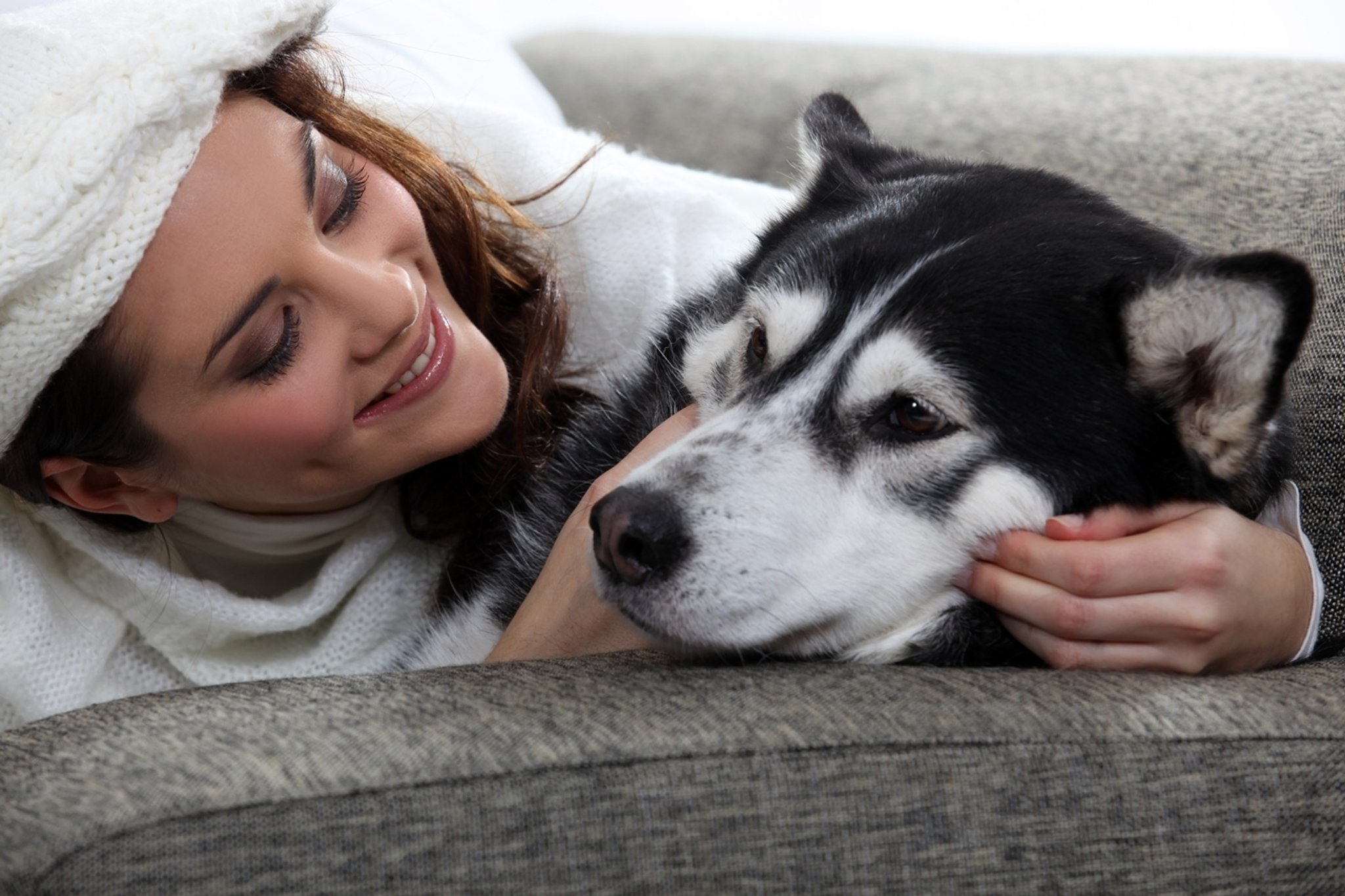 Frau mit Hund