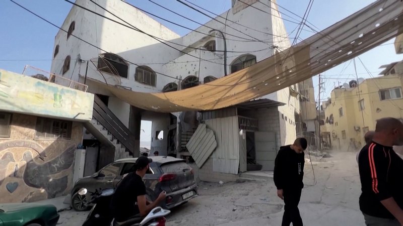 Blick auf eine Moschee, von der aus die Hamas Terror geplant haben soll.