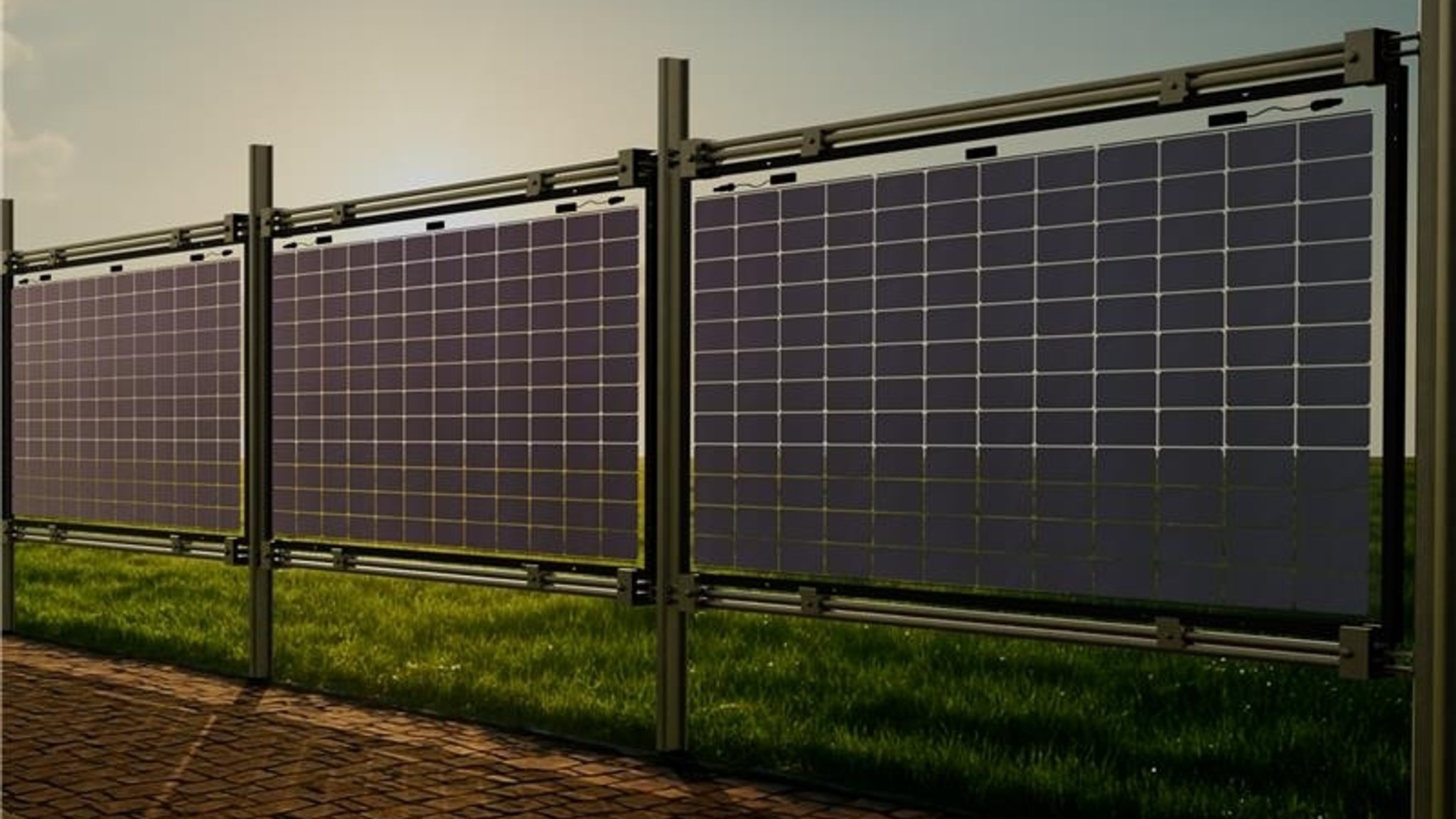 Prototyp einer neuartigen Solarzelle, die als Zaun nutzbar ist. | Bild: dpa-Bildfunk/AE Solar Prototyp einer neuartigen Solarzelle, die als Zaun nutzbar ist.