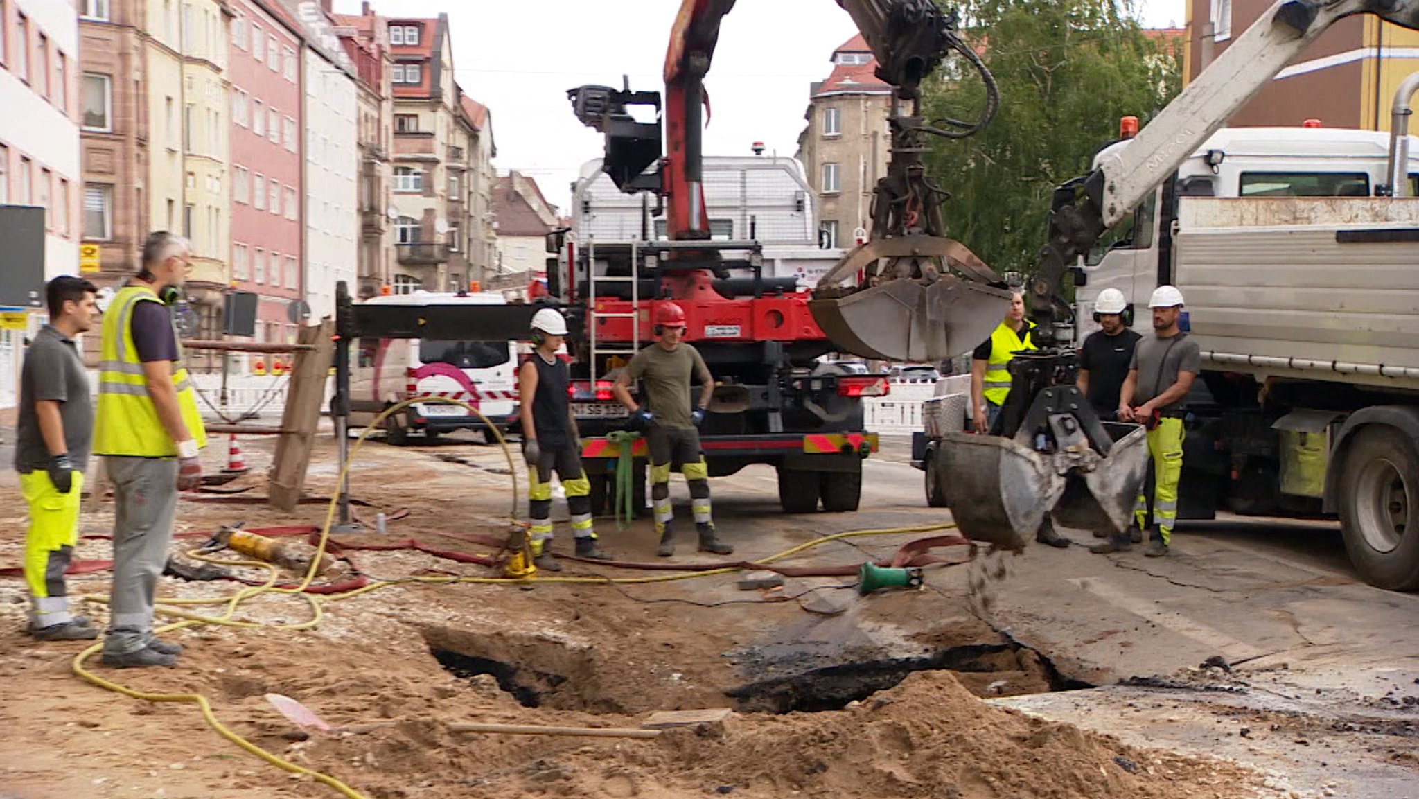 Wasserrohrbruch Maximilianstraße Nürnberg