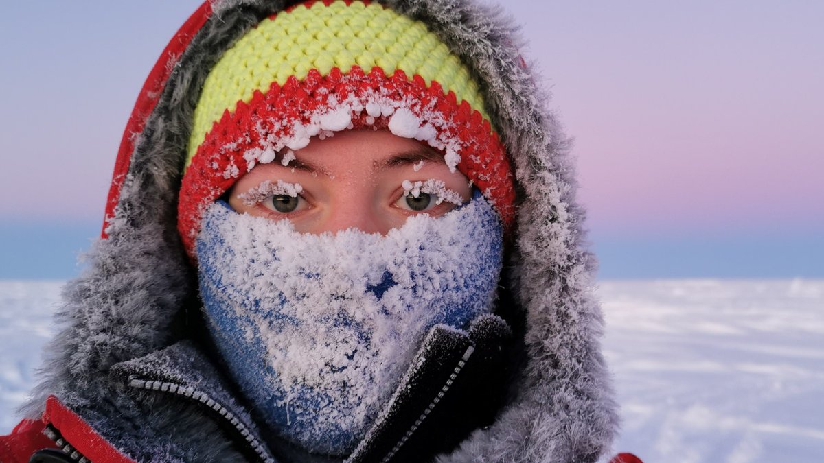 Theresa Thoma aus Fürstenfeldbruck in der Antarktis.