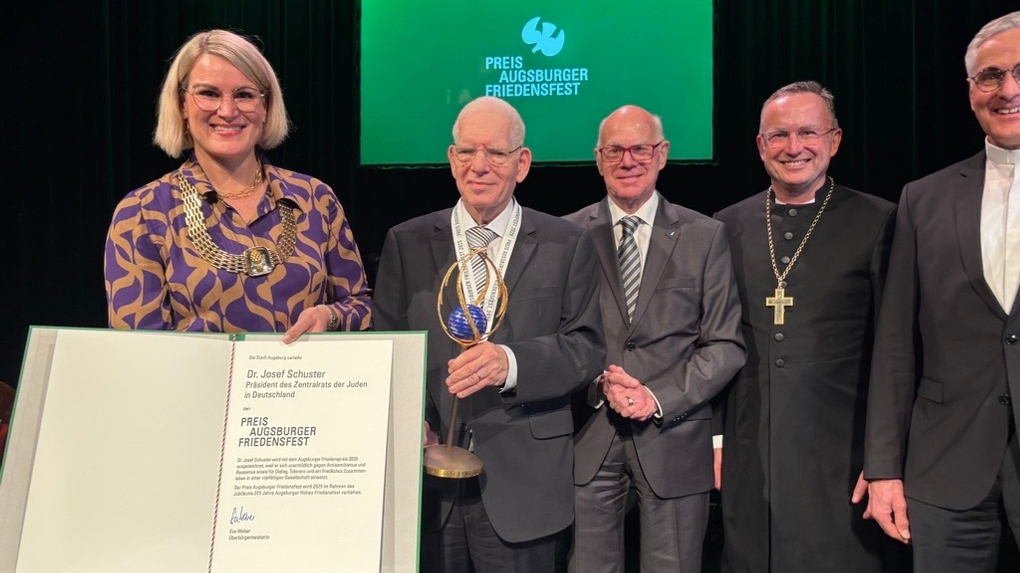Eva Weber, Josef Schuster, Norbert Lammert, Christian Kopp (evang. Landesbischof Bayern), Frank Kreiselmeier