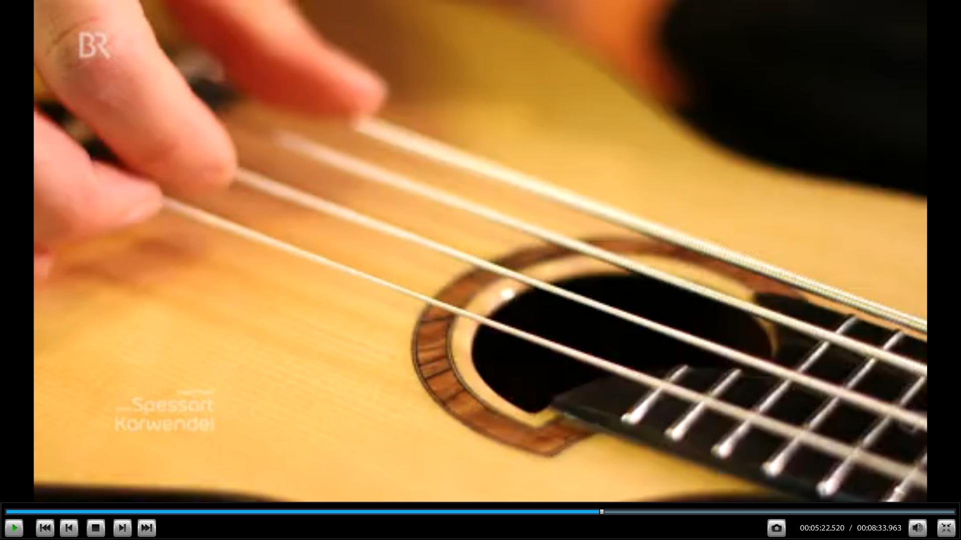 Saiten auf einem Instrument