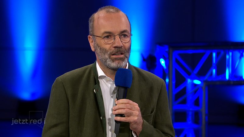 Manfred Weber (CSU) bei jetzt red i | Bild: BR Manfred Weber (CSU) bei jetzt red i
