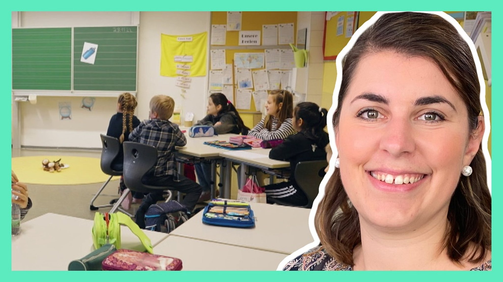 Unterricht und Rituale: Lehrerin an einer Grundschule