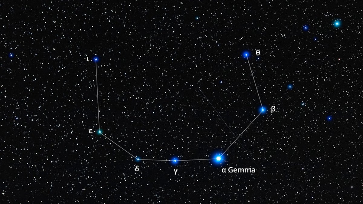 Sternbild Nördliche Krone (Corona borealis, CrB): Das Sternbild mit dem Extra-Stern