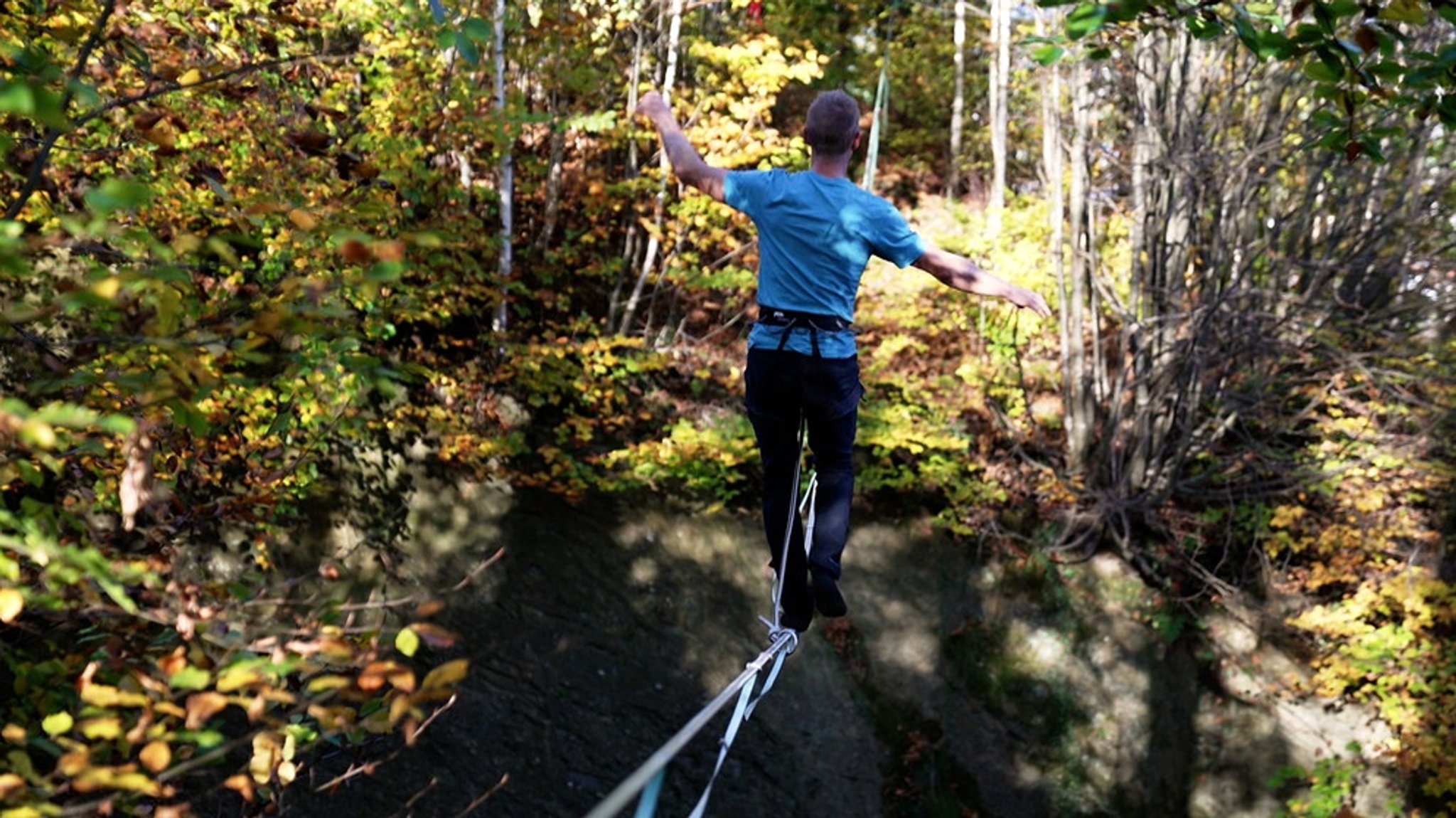 Slackliner:: Slackliner: Auf dem Weg zum Weltrekord