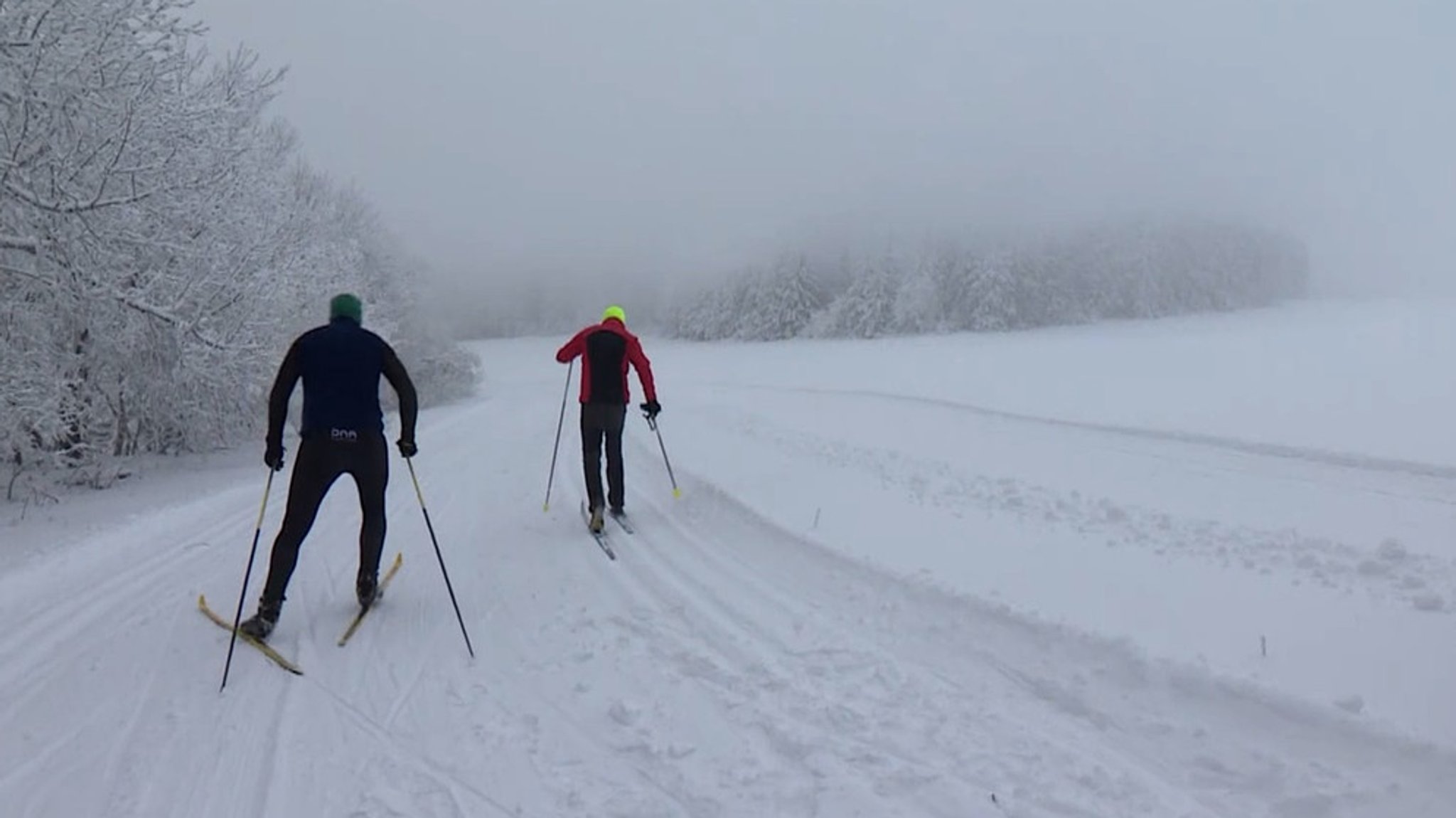 Wintersport: Loipentest am Kreuzberg in der Rhön