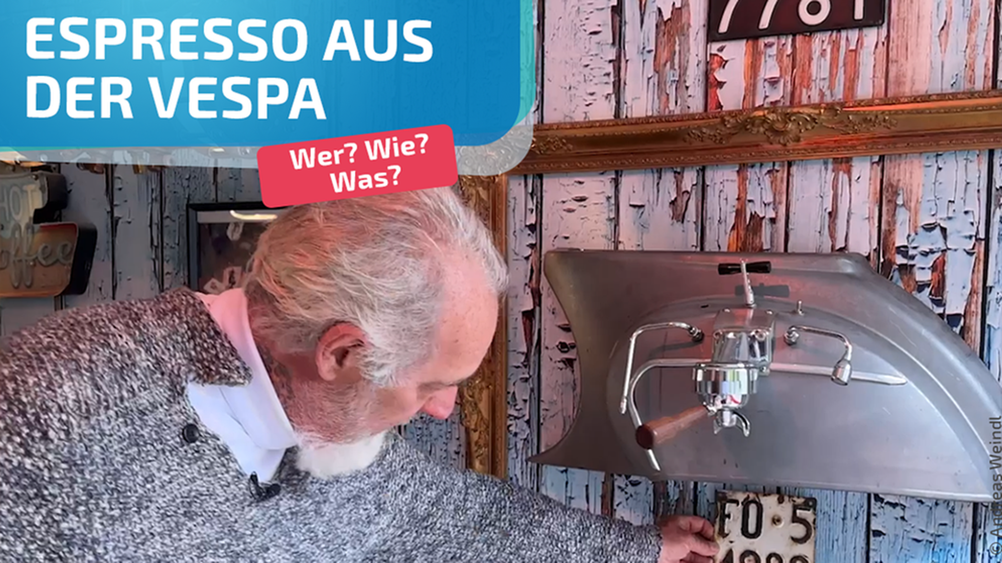 Espresso aus dem Auspuff: Kaffeemaschinen aus alten Vespas