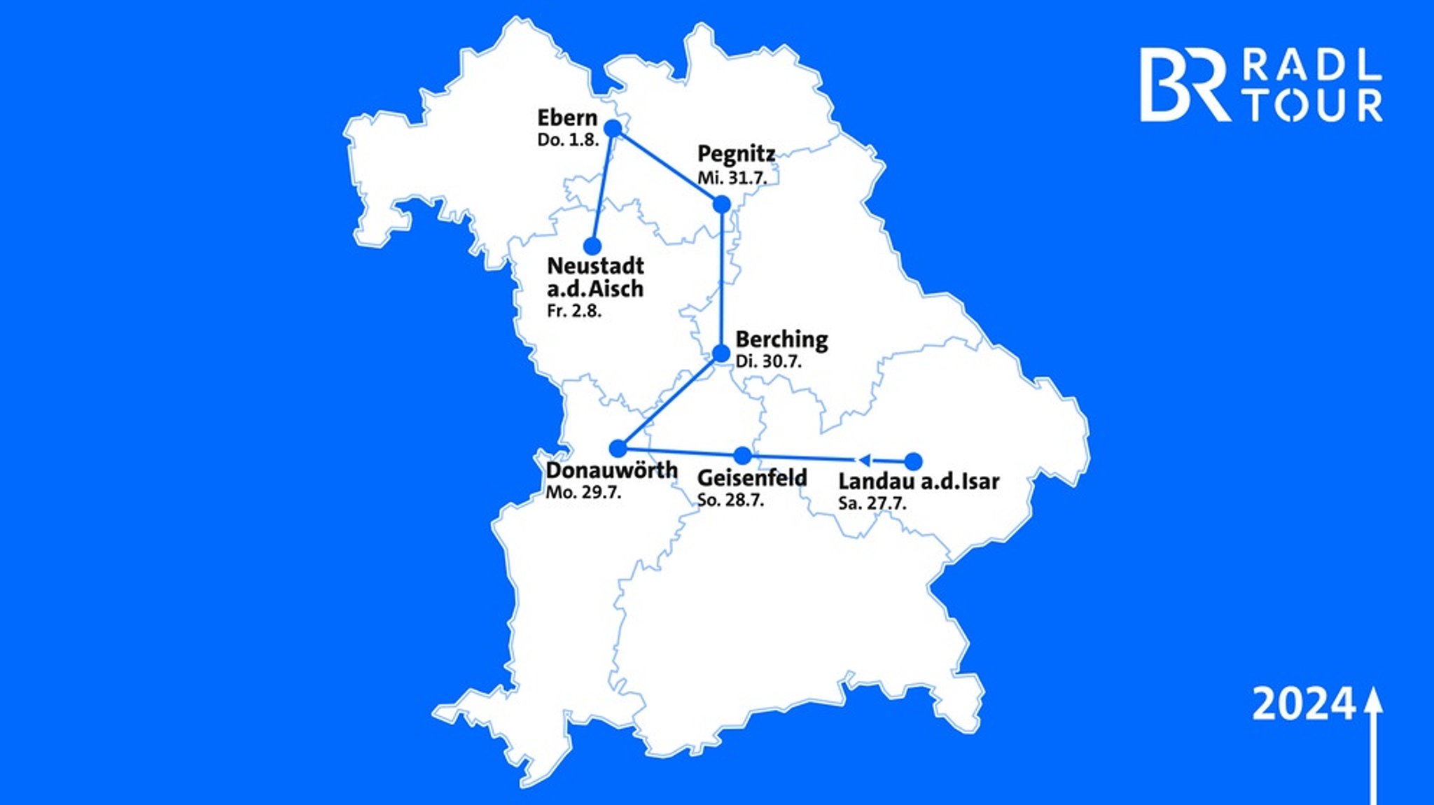 BR-Radltour 2024: Das ist die Strecke 2024!